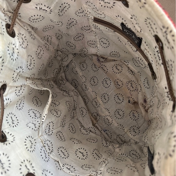 MYRA Bag Radiant Red Bucket Bag Western Cowgirl Boho Purse Large - Picture 9 of 13